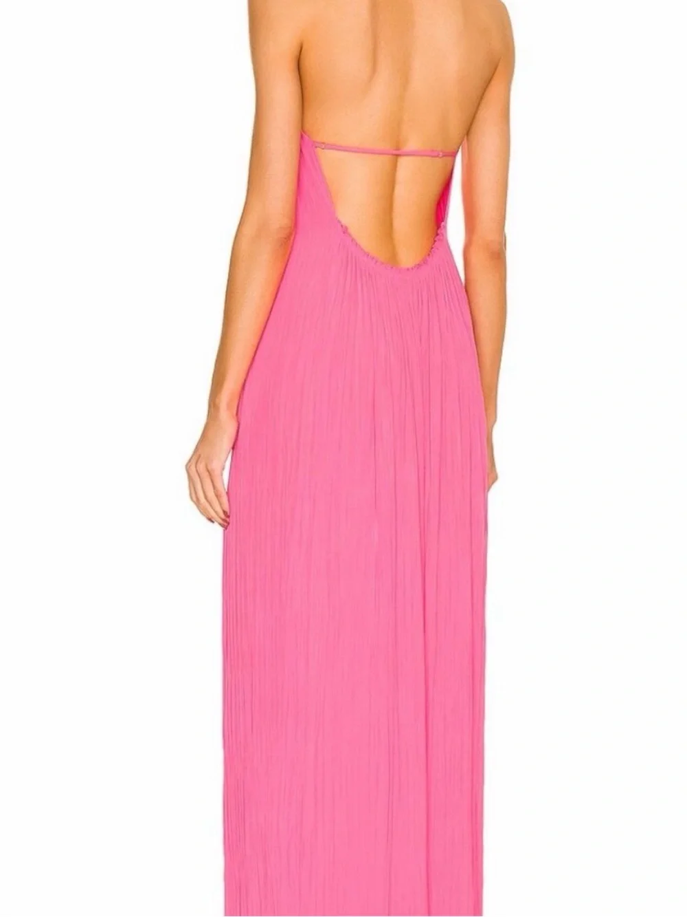 A.L.C. Hot Pink Halter Maxi Dress